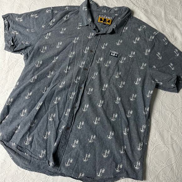 Bell’s Brewery Men’s Button Down Anchor Shirt Size XXL - Picture 2 of 6